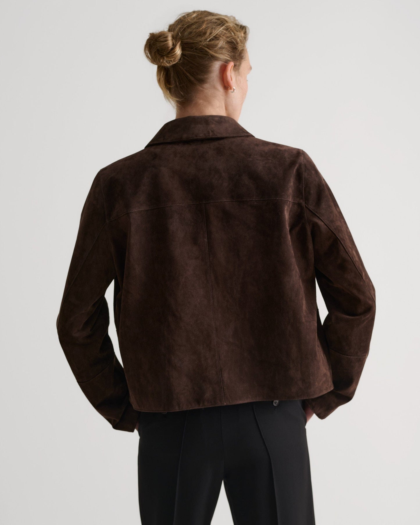 Women's Suede Jacket - Chocolate
