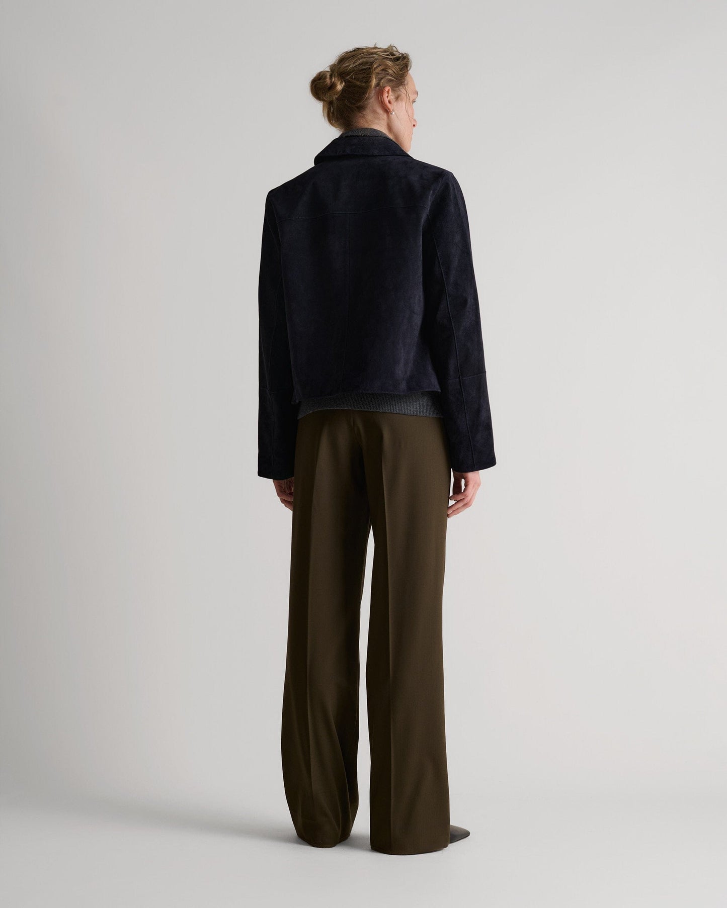 Women's Suede Jacket - Navy