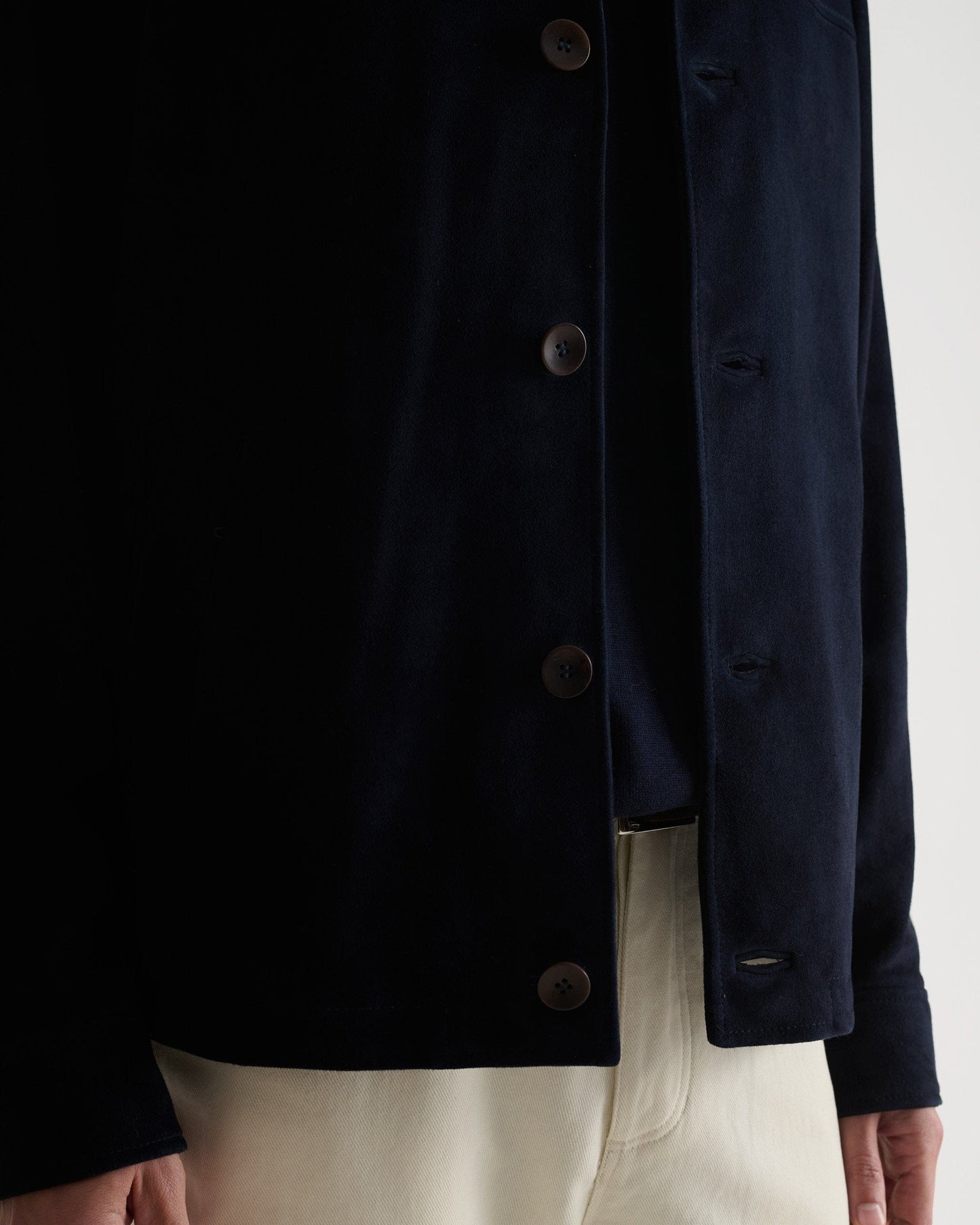 Men's Suede Jacket - Indigo