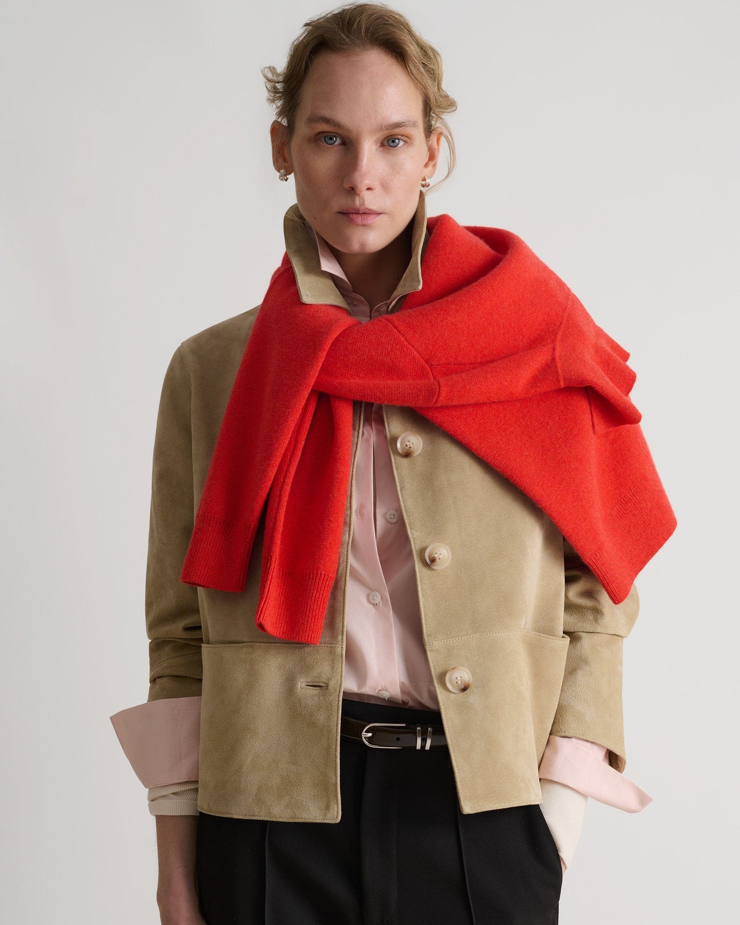 Women's Suede Jacket - Sand