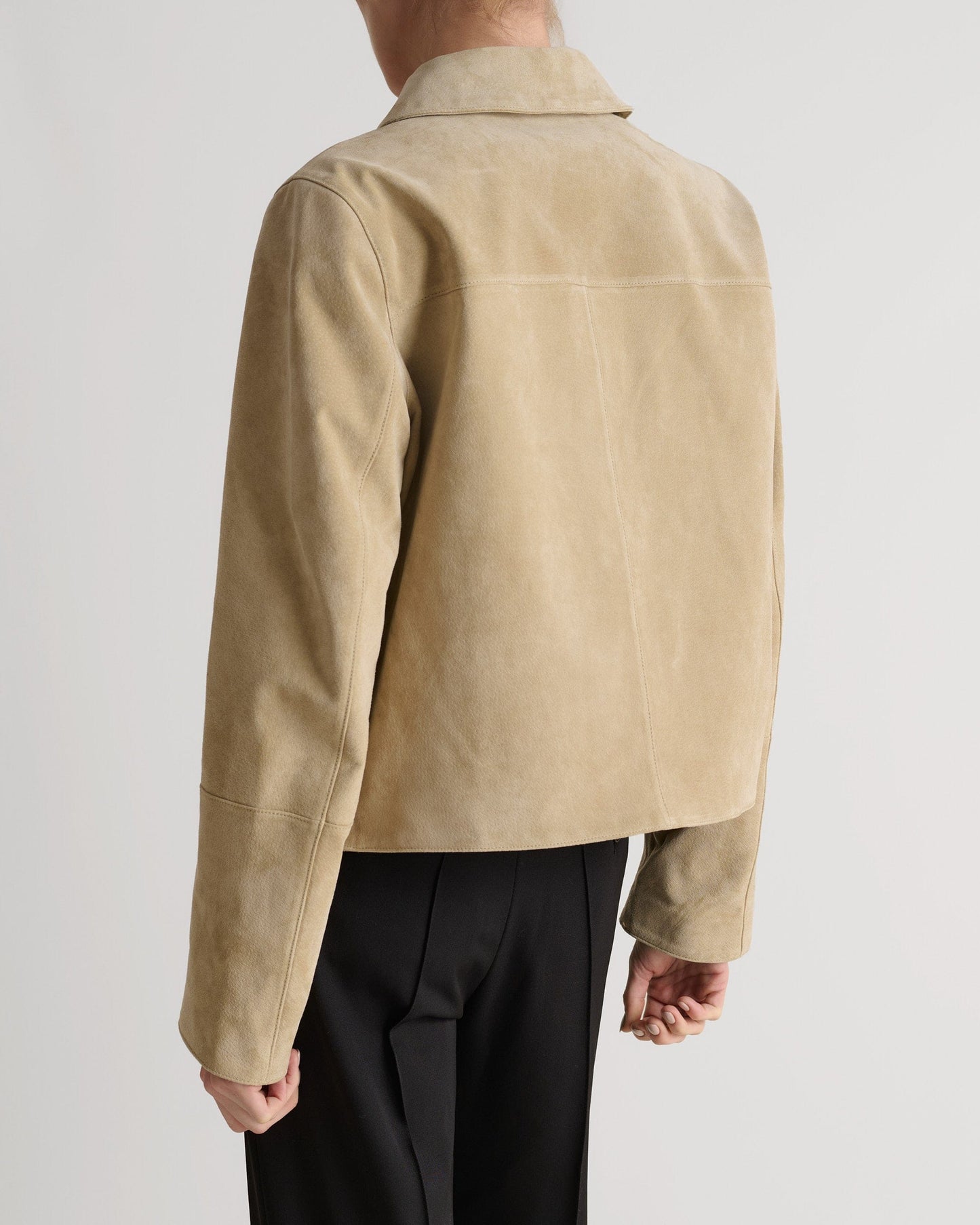 Women's Suede Jacket - Sand