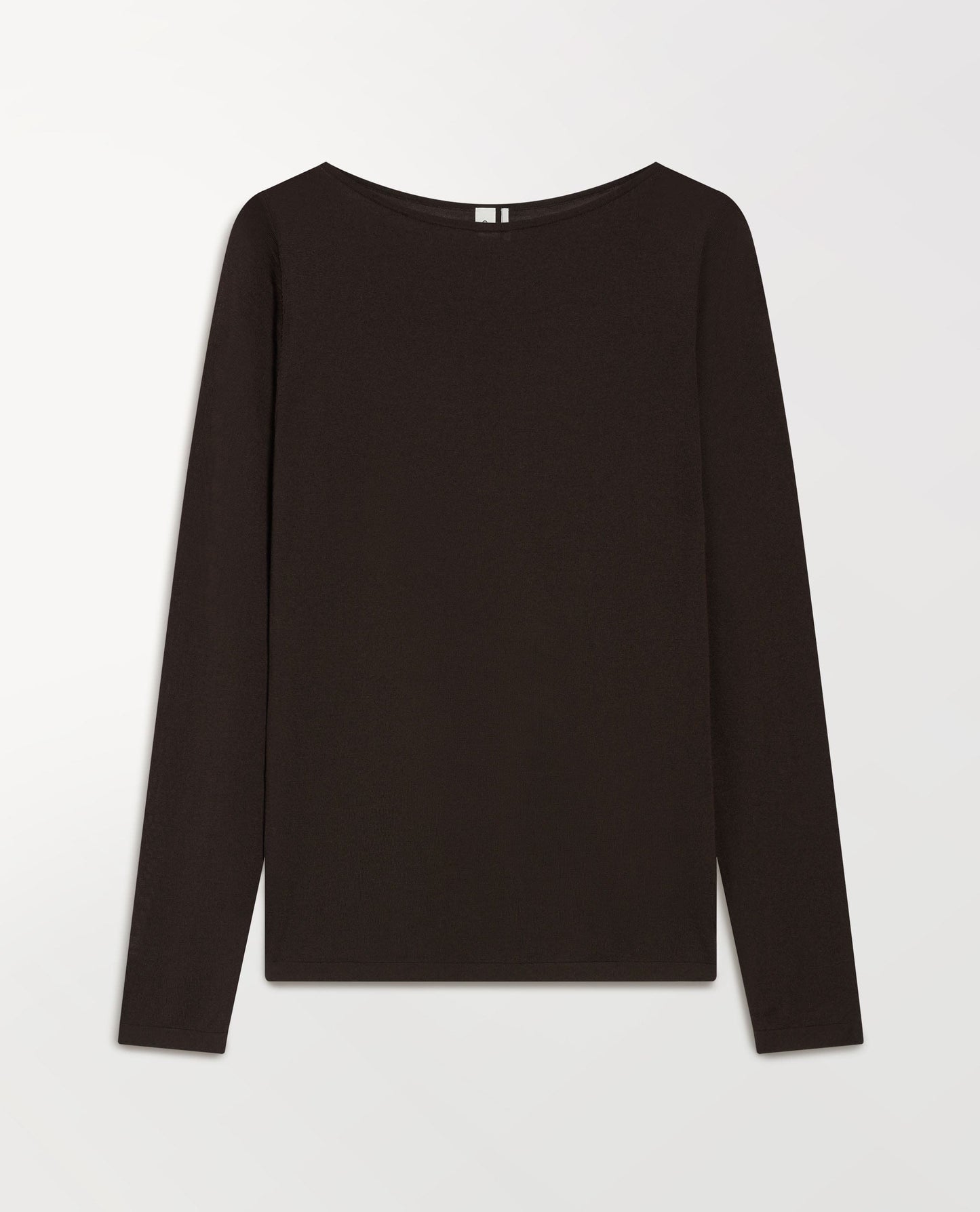 Women's Superfine Merino Straight Neck Jumper - Umber