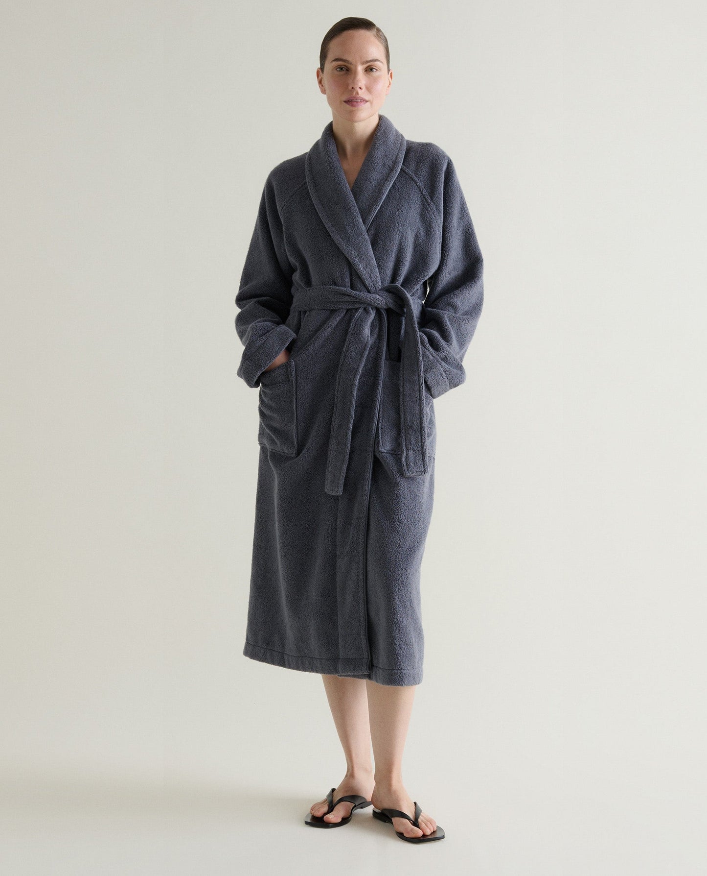Women's Terry Bathrobe - Grey