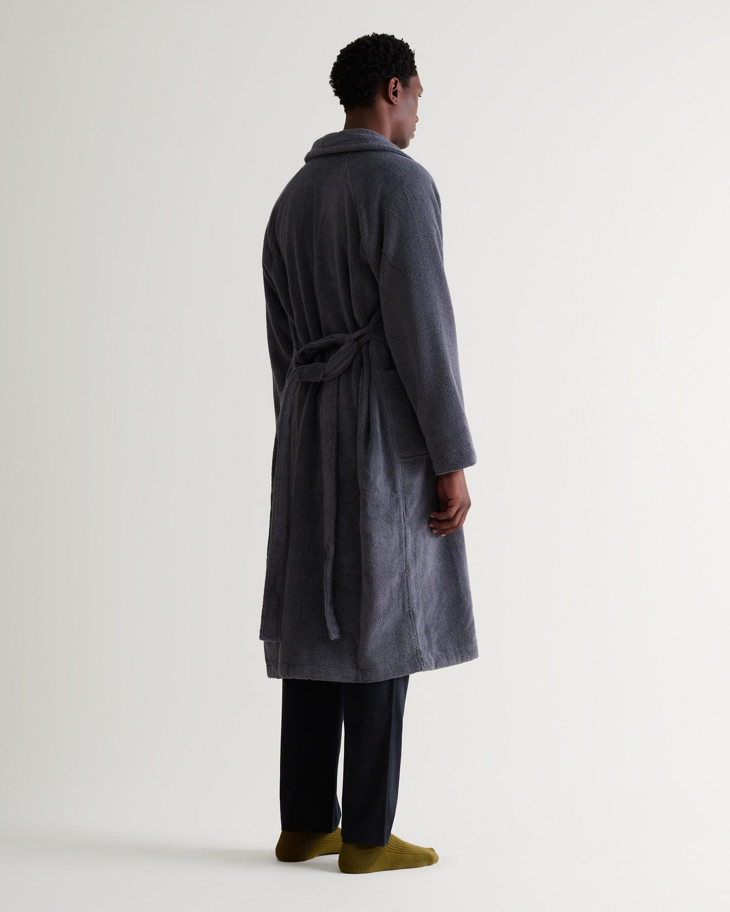 Men's Terry Bathrobe - Grey