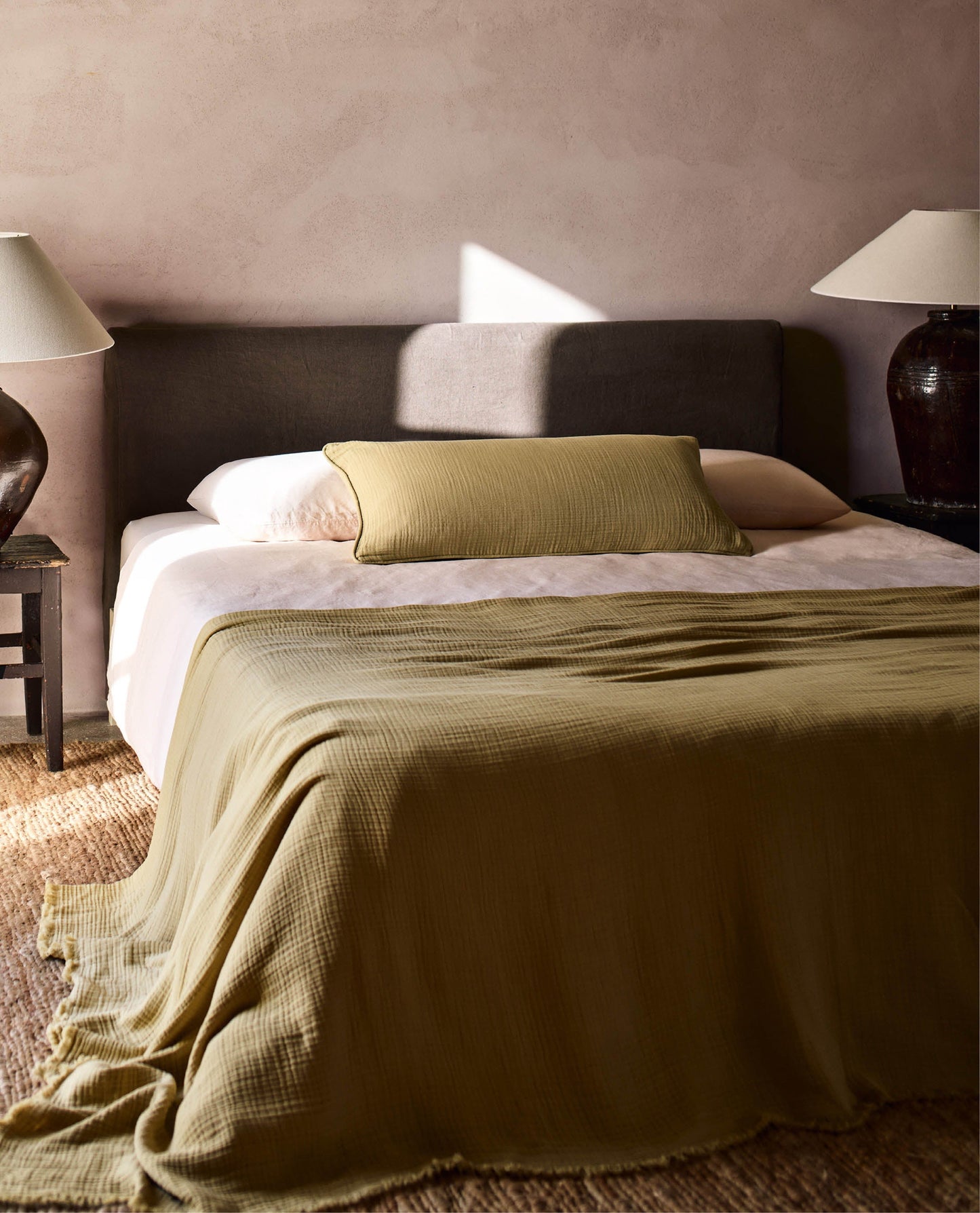 House of Grey Organic Cotton Muslin Throw - Chamomile