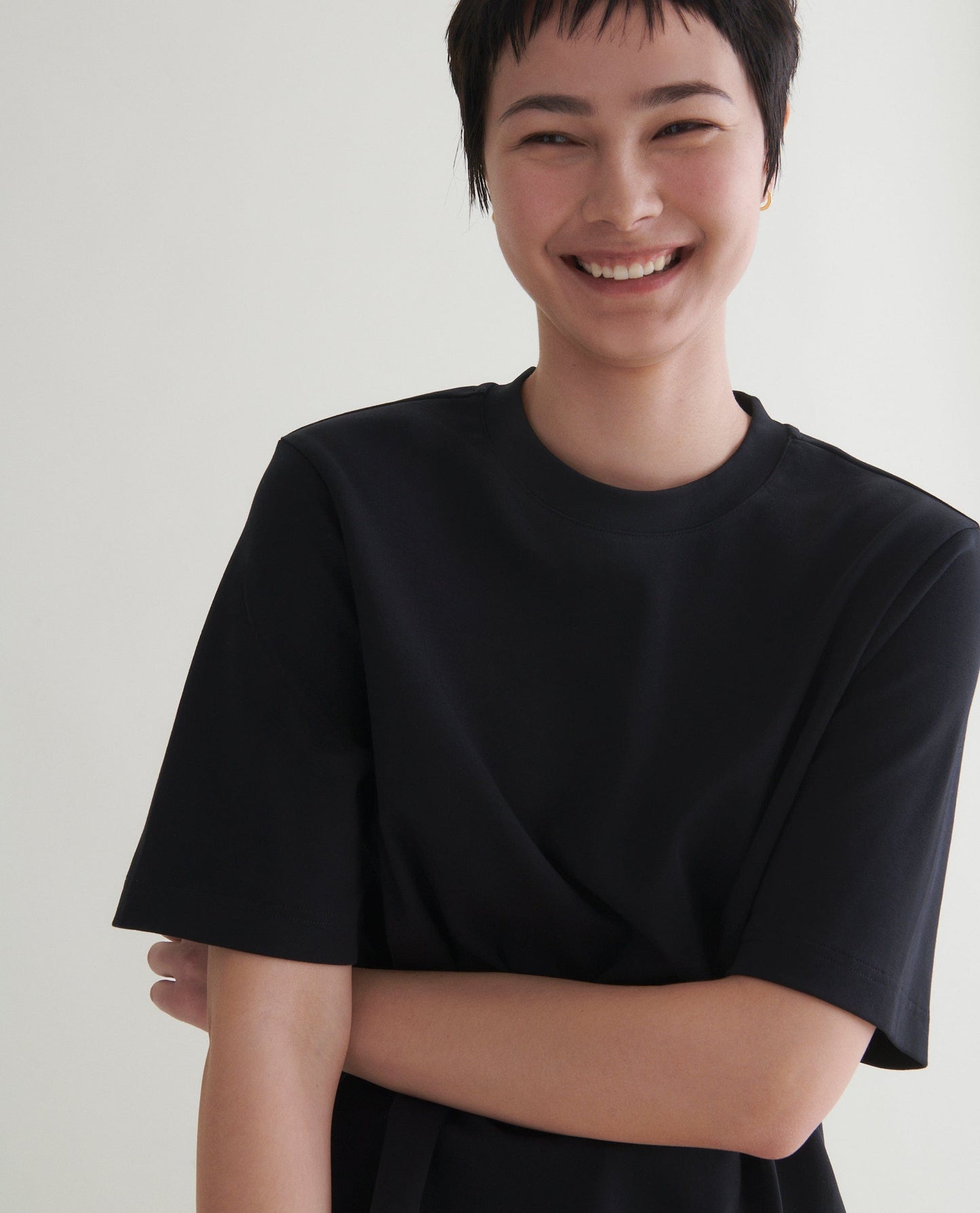 Women's Boxy Cotton T-shirt - Black