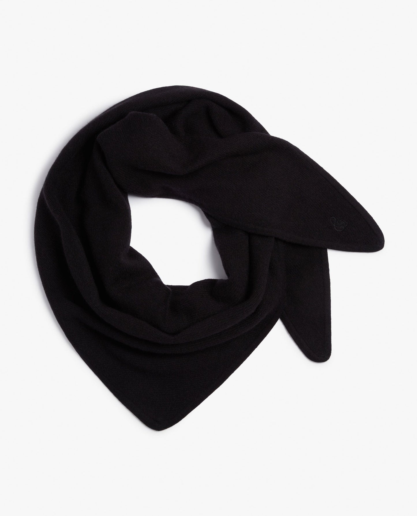 Image 1 of 1 showing Rise & Fall's women's black Cashmere Merino Bandana.