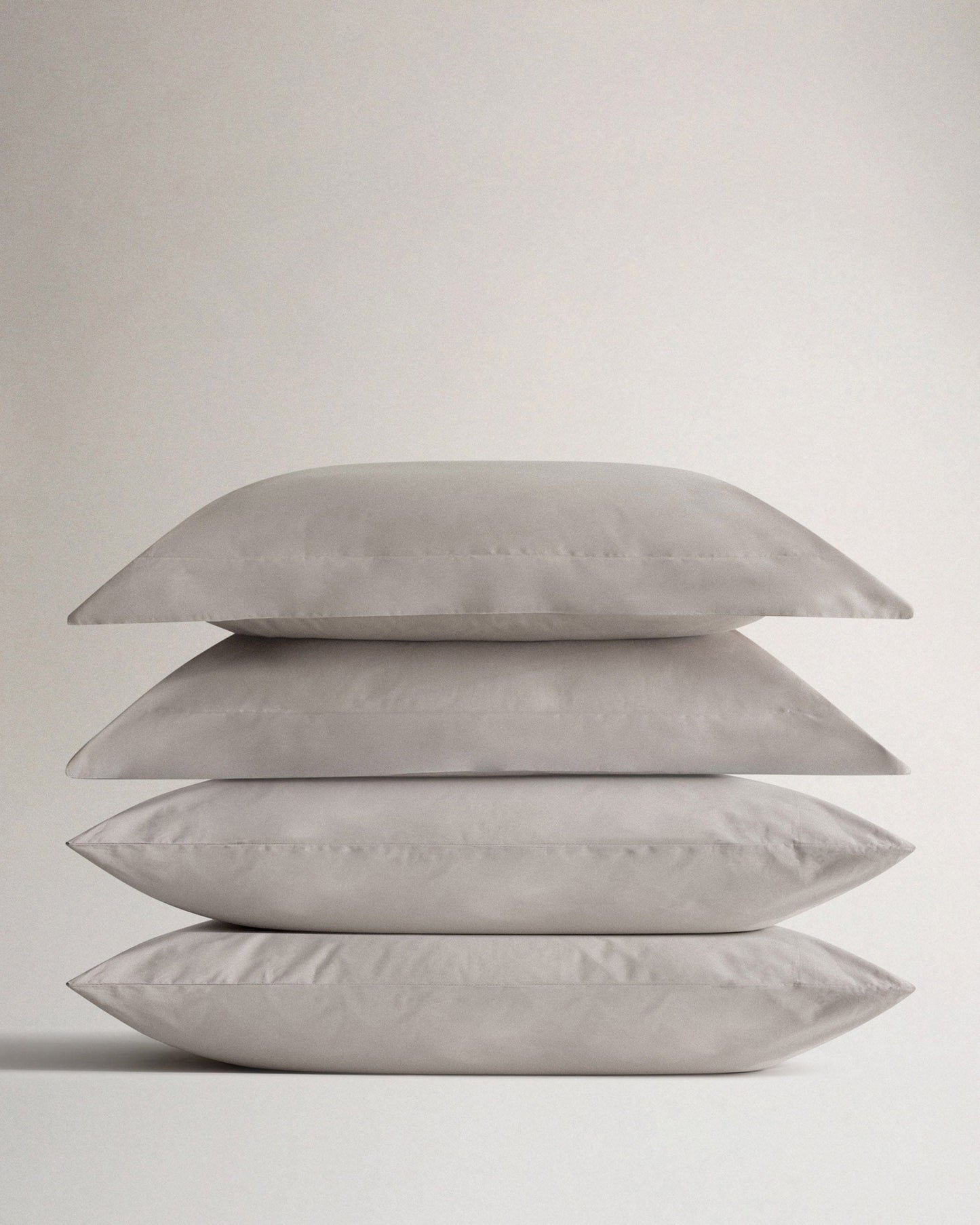 Image 1 of 3 showing Rise & Fall's Soft & Smooth Sateen Cotton Pillowcases, set of 4, colour: Pebble.