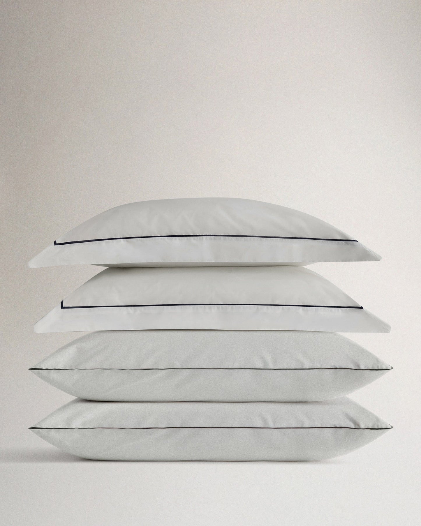Image 1 of 4 showing Rise & Fall's Crisp & Cool Pecale Cotton Pillowcases, set of 4, colour: White.