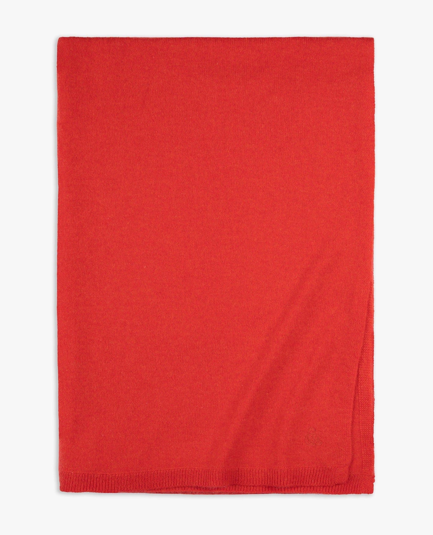 Image 2 of 2 showing Rise & Fall's poppy red oversized cashmere scarf
