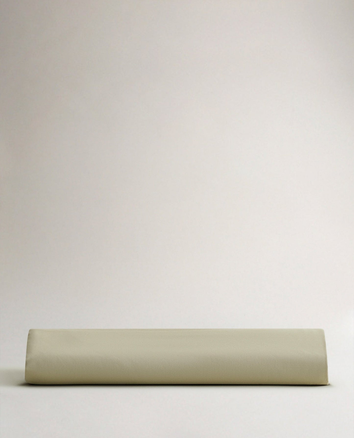 Image 3 of 4 showing Rise & Fall's Crisp & Cool organic percale cotton flat bed sheet in sage.