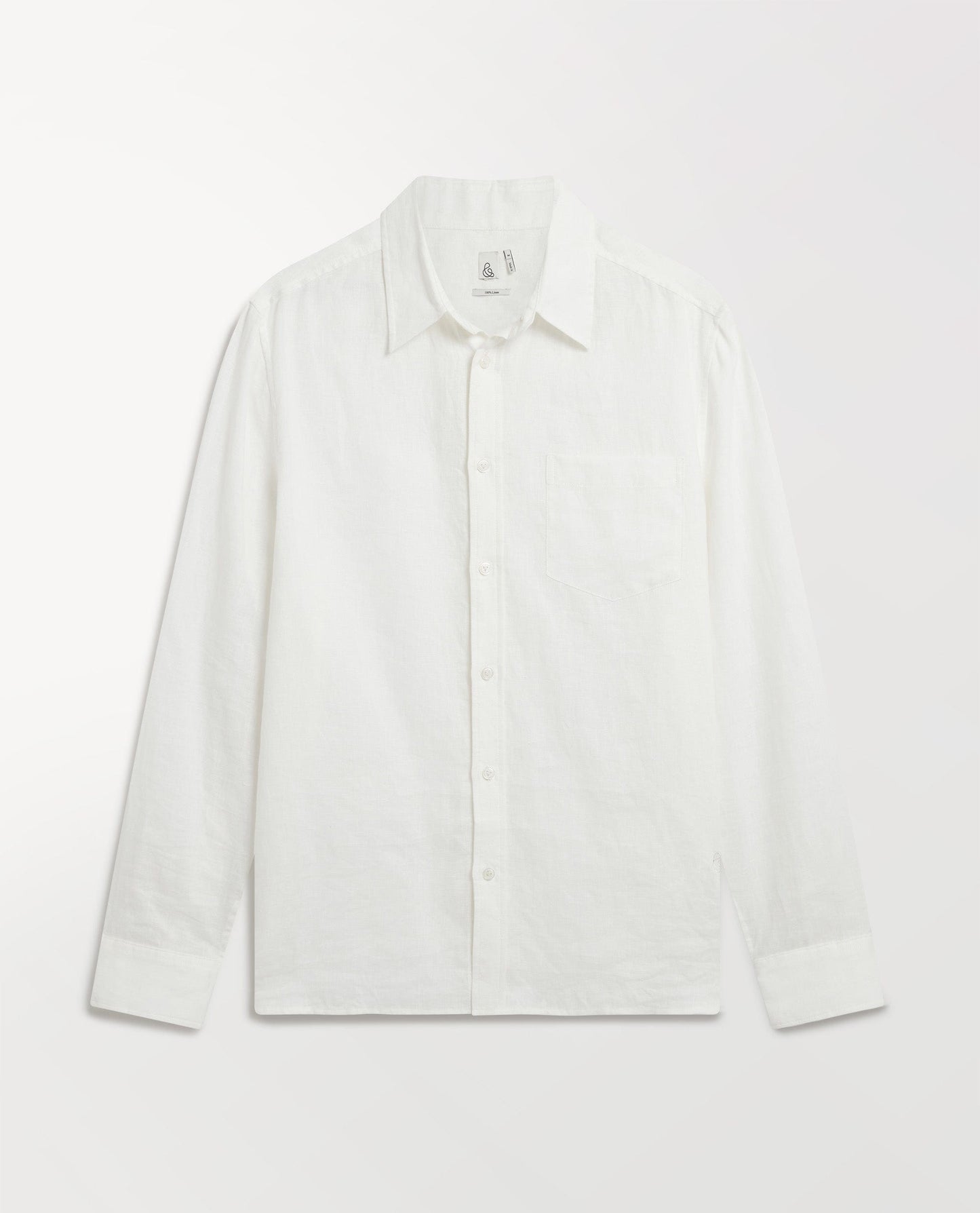 Men's European Flax Linen Shirt - White