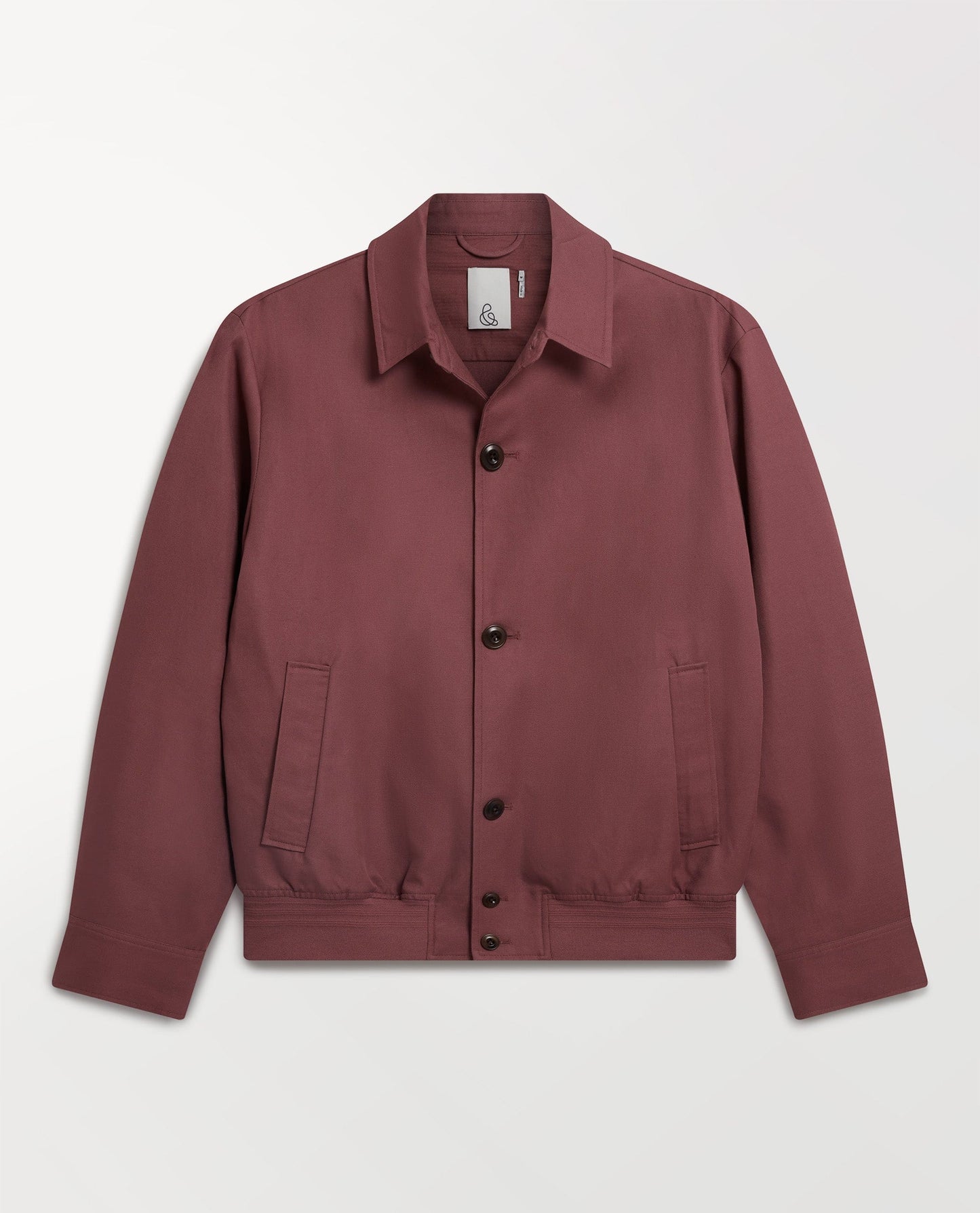 Men's French Linen Bomber Jacket - Smoky Lilac