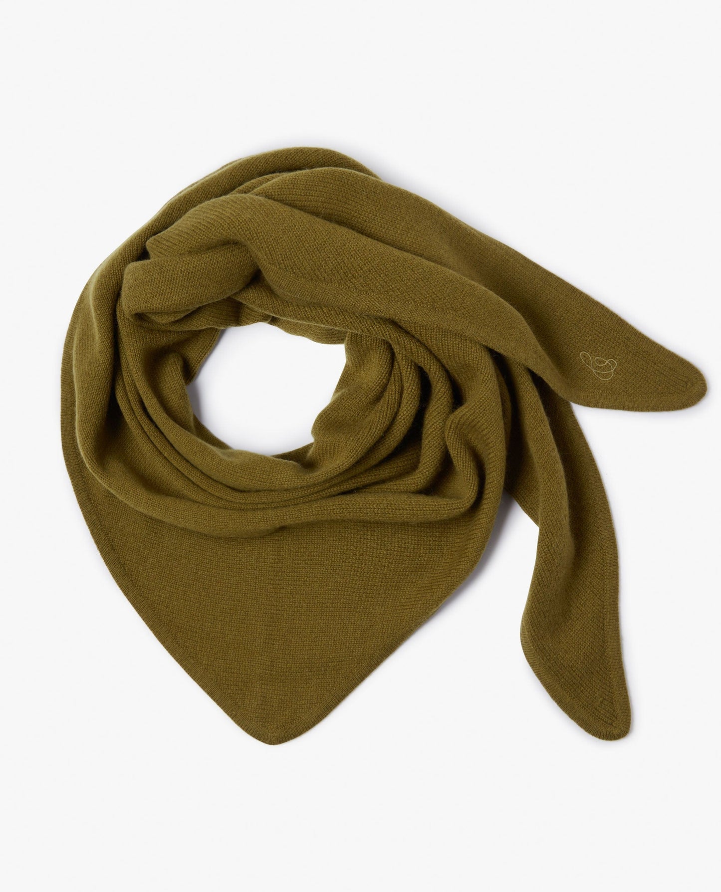 Women's Cashmere Merino Bandana - Olive