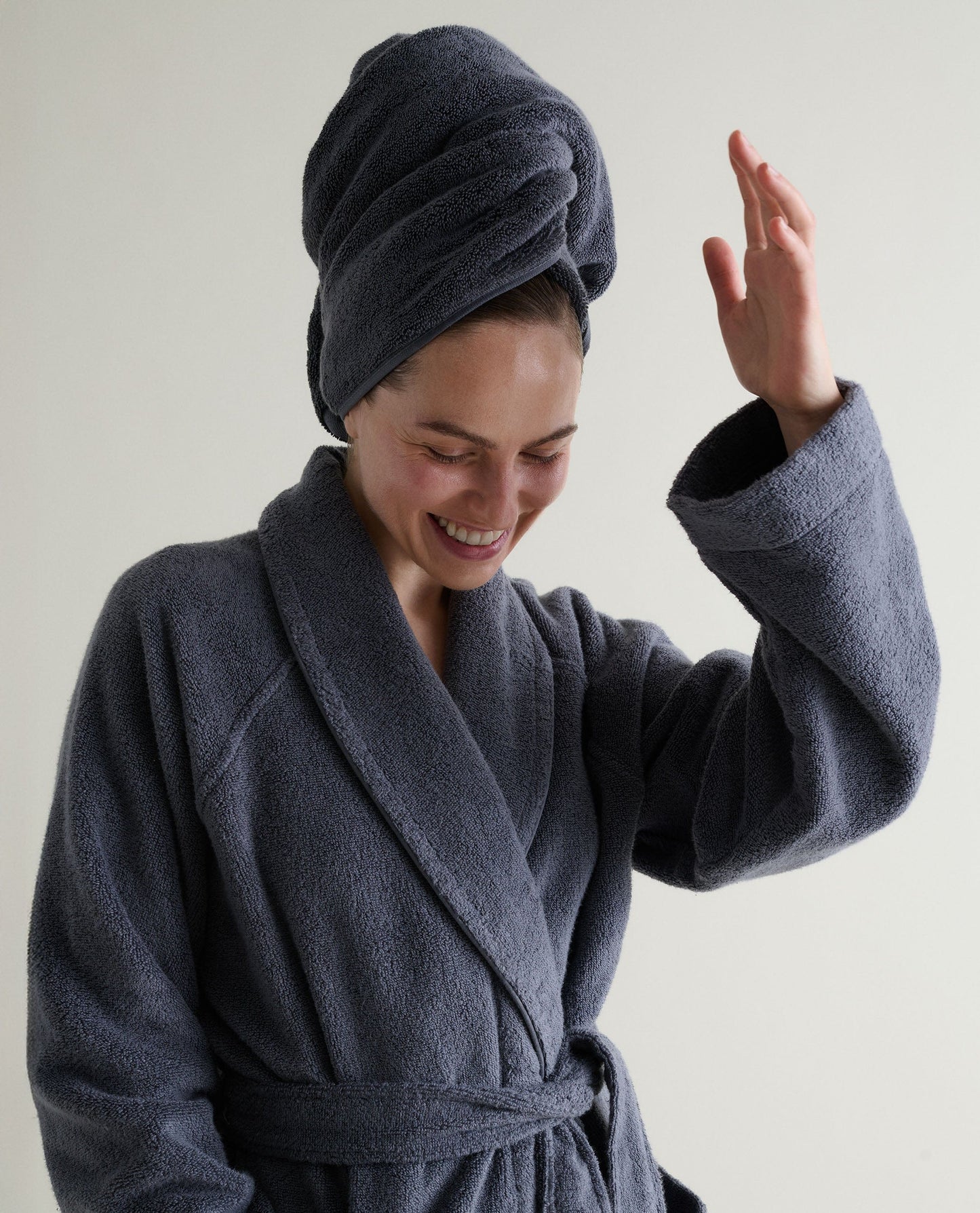 Women's Terry Bathrobe - Grey
