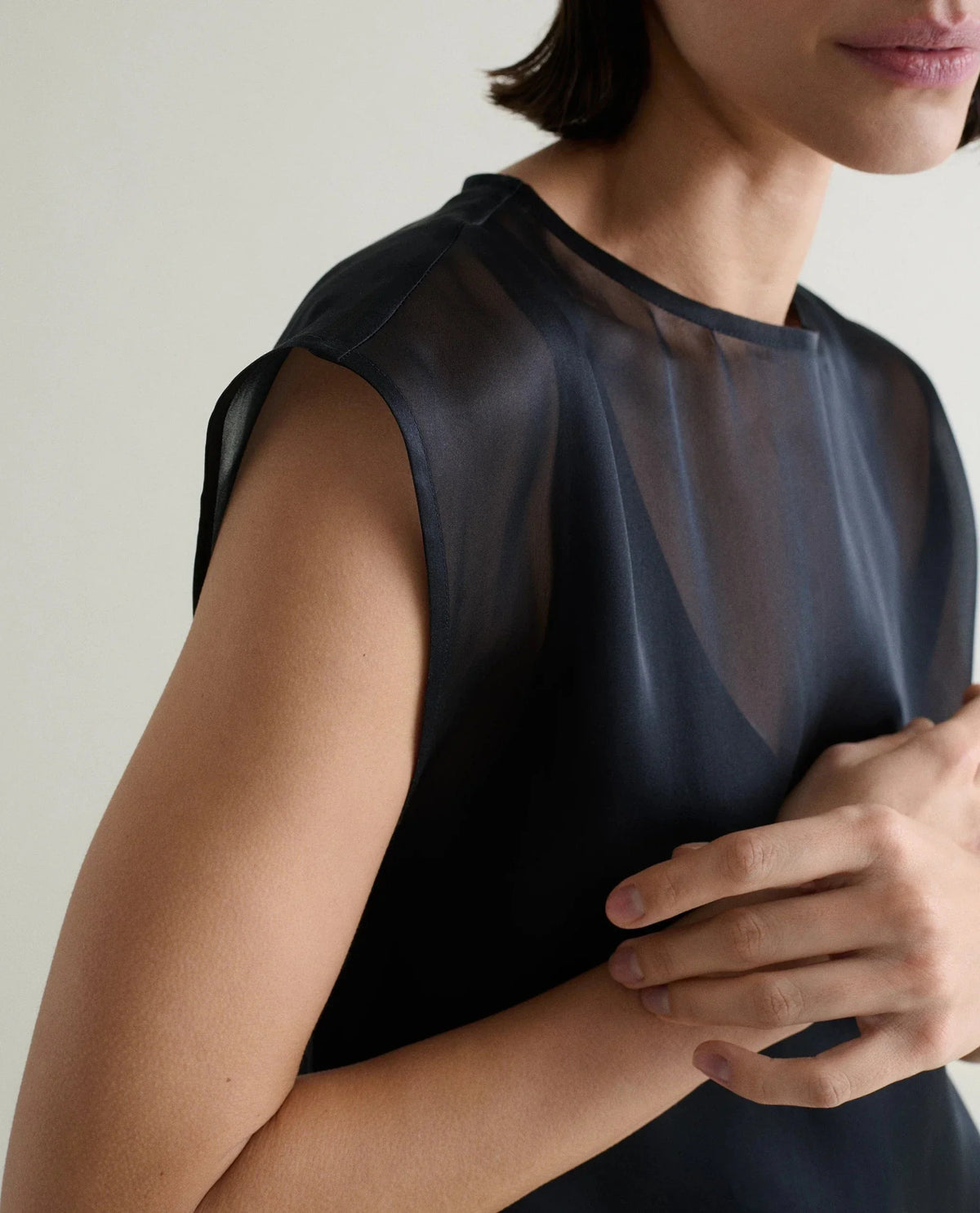 Black Silk Organza Dress