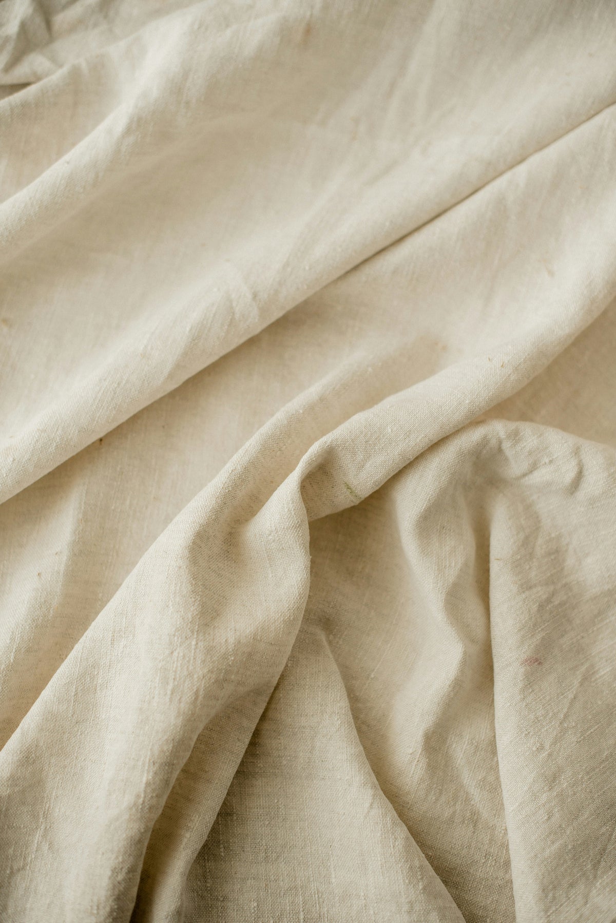Natural coloured linen fabric.