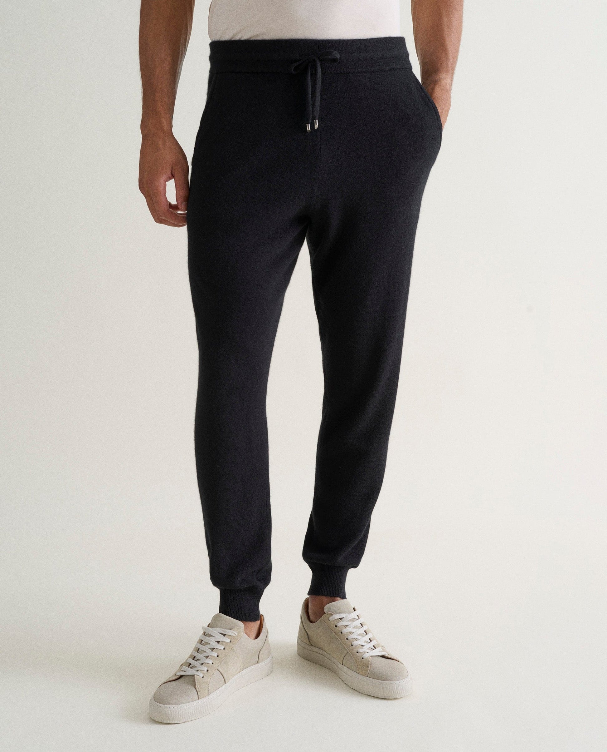 Men's Finest Cashmere Joggers - Black