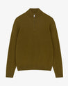 Olive - Men's Finest Cashmere 1/4 Zip Jumper