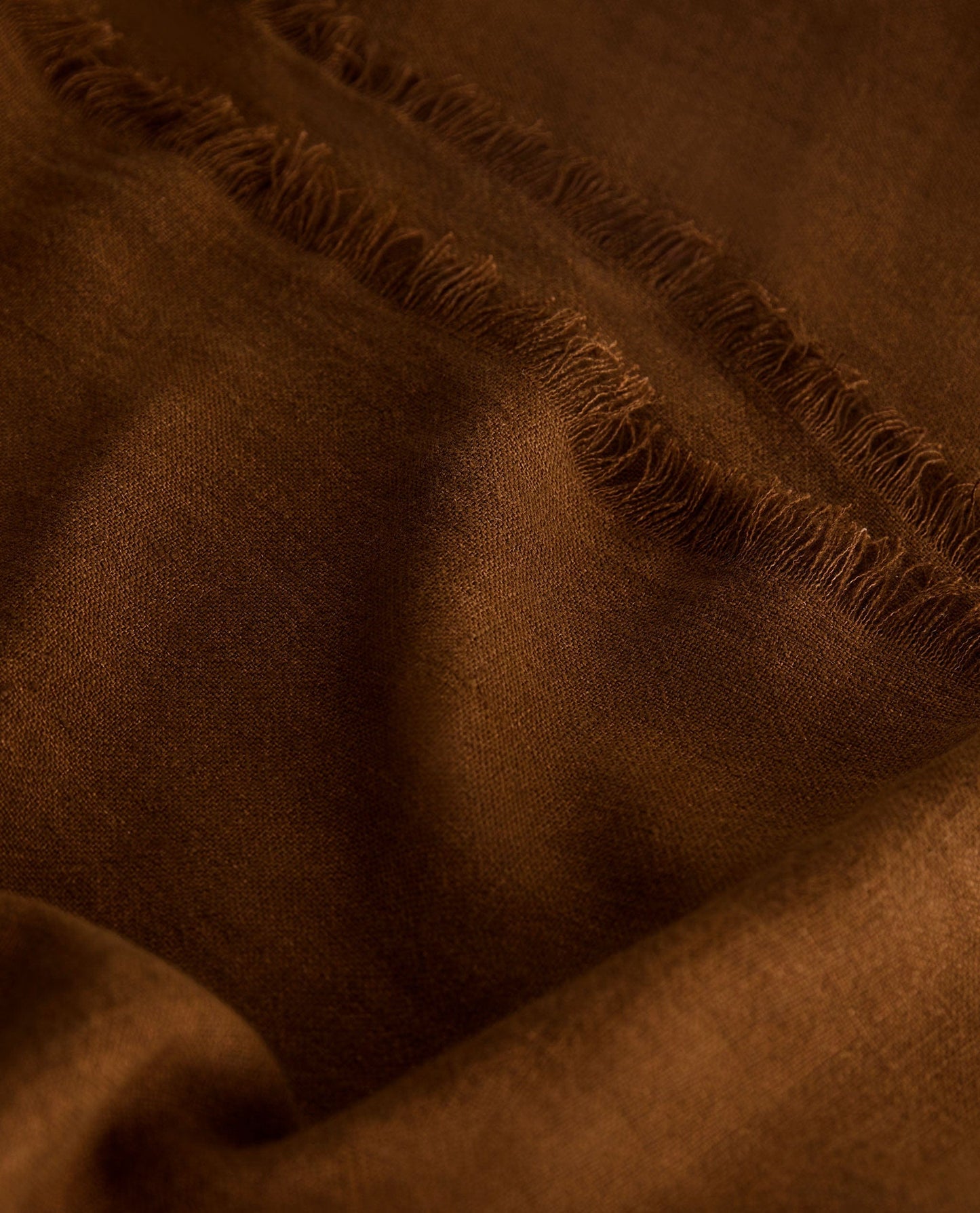 European Flax Linen Throw - Chestnut