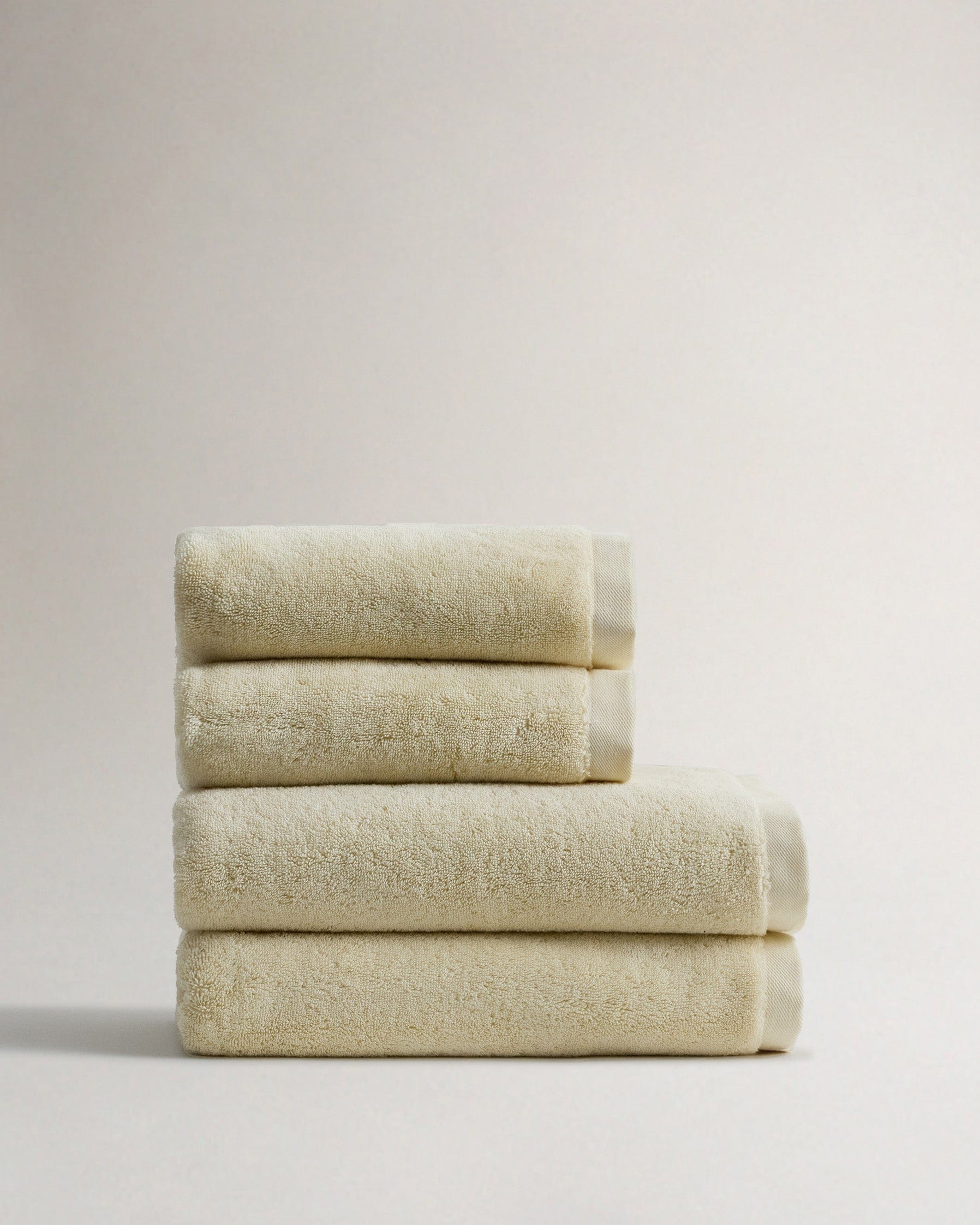 Turkish Cotton Bath Towel Bundle (Pack of 4) - Buttermilk
