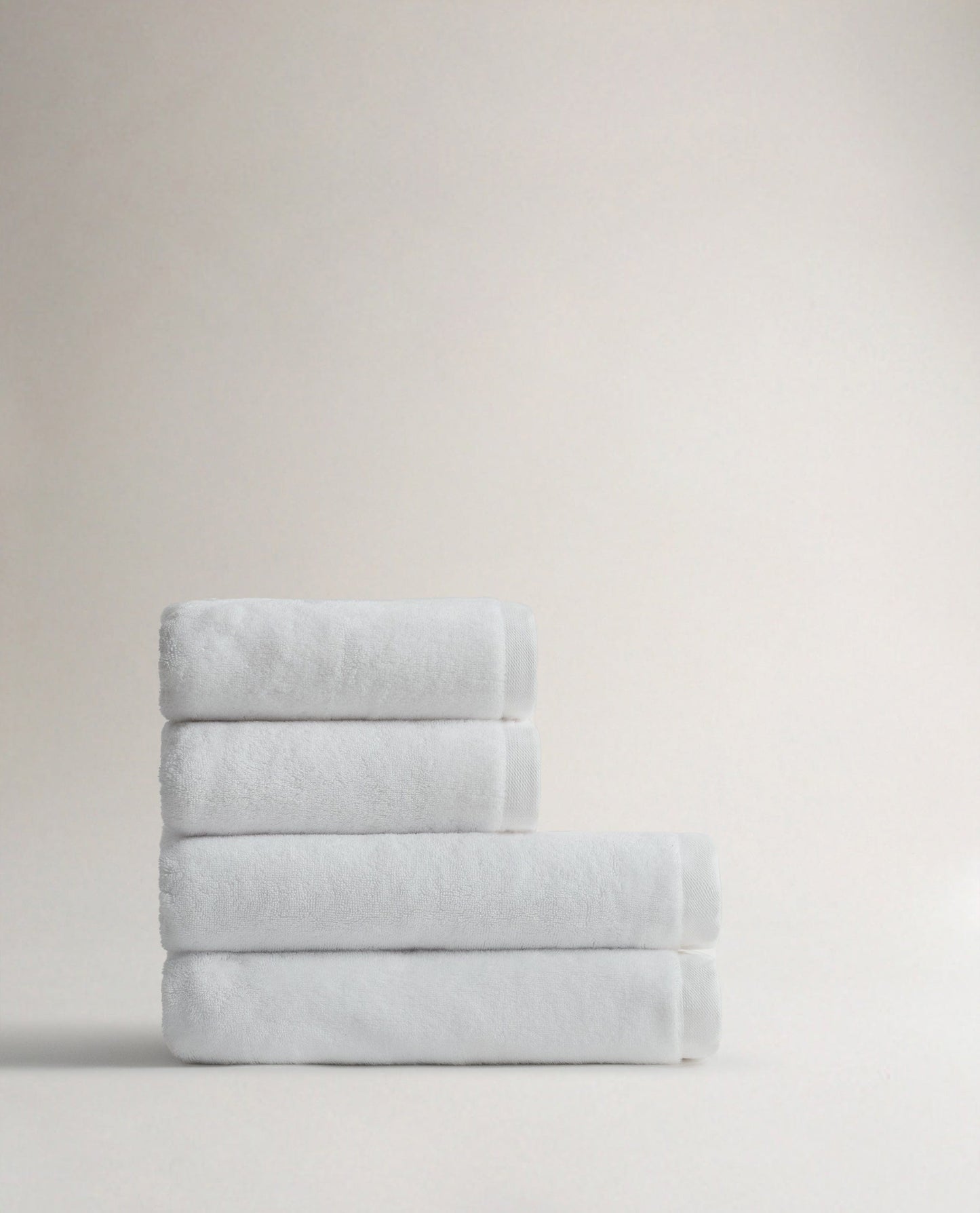 Turkish Cotton Bath Towel Bundle (Pack of 4) - White