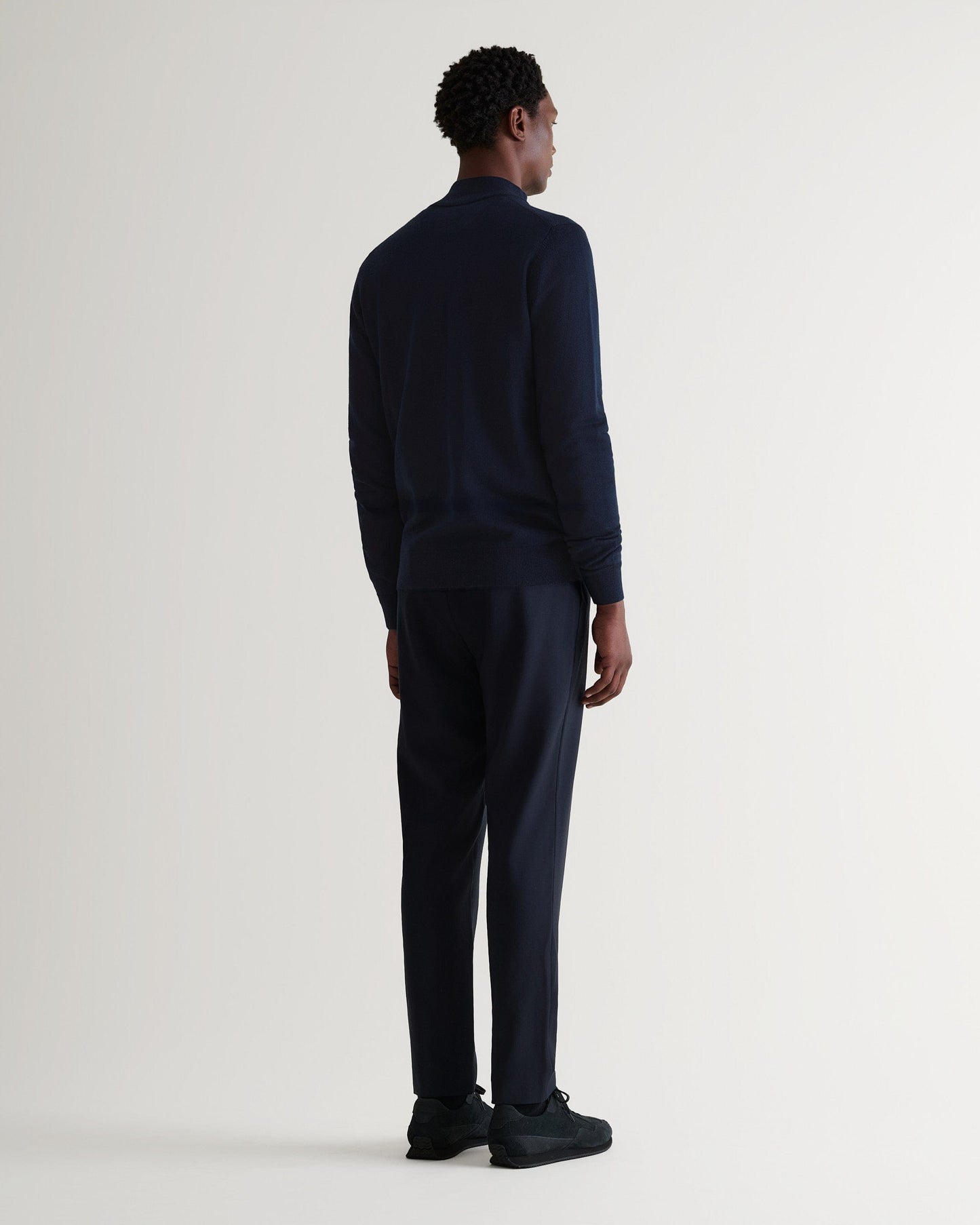 Men's Merino 1/4 Zip Jumper - Indigo