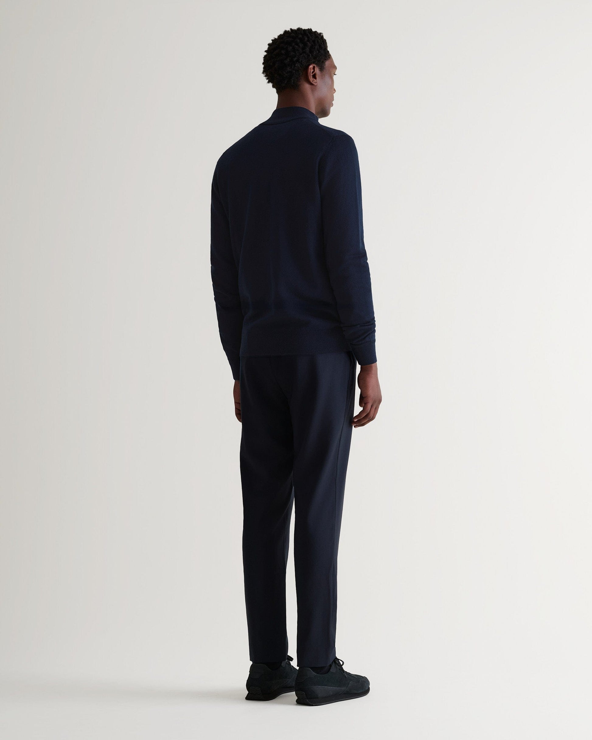 Men's Merino 1/4 Zip Jumper - Indigo