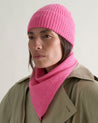 Pink - Women's Cashmere Merino Ribbed Knit Beanie