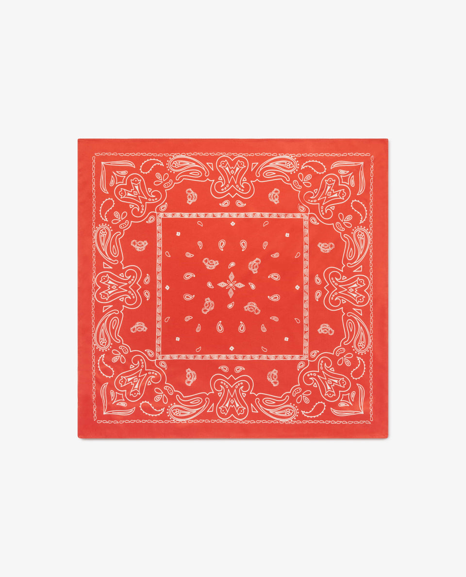 Silk Bandana - Citrus Red