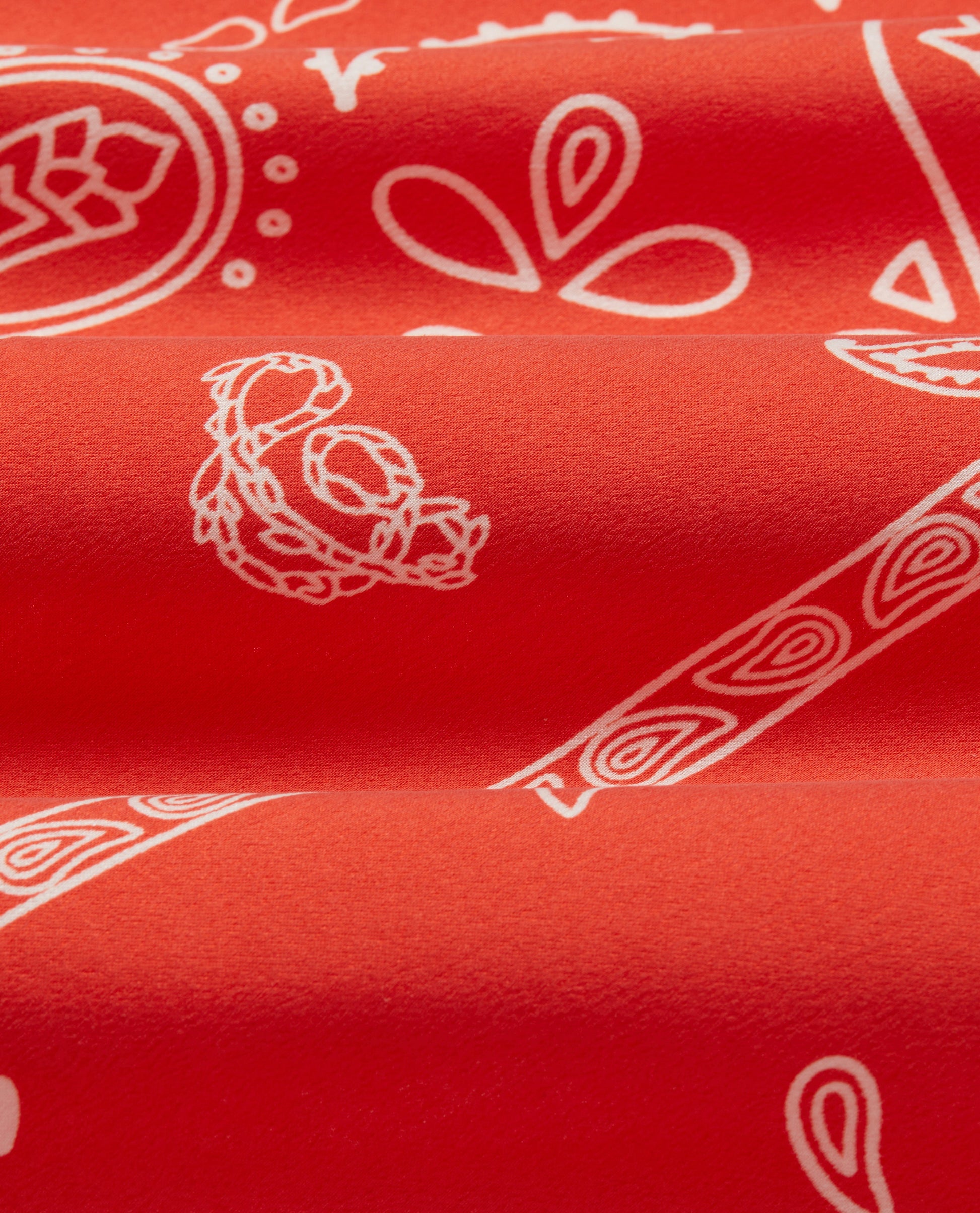 Silk Bandana - Citrus Red