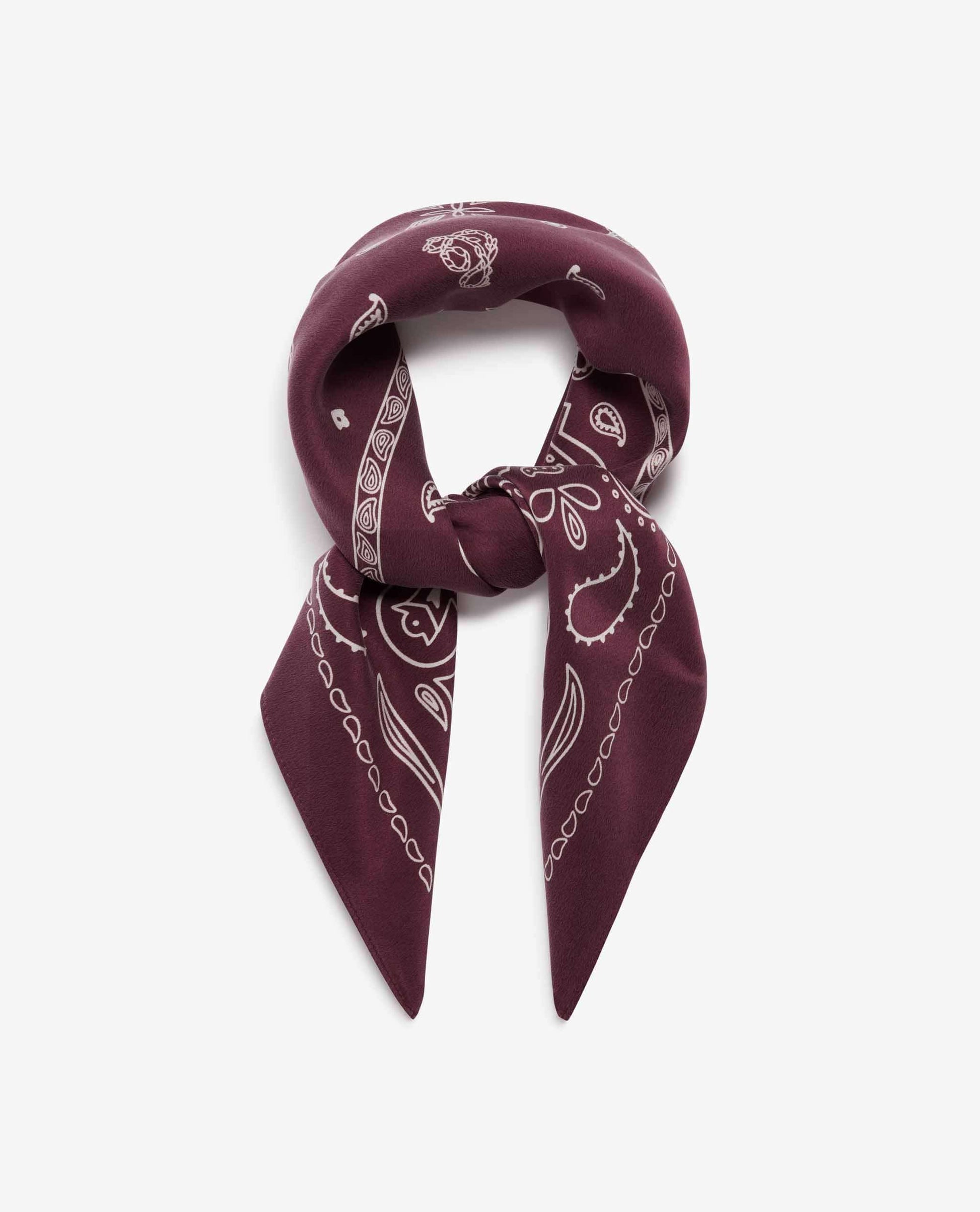 Silk Bandana - Plum
