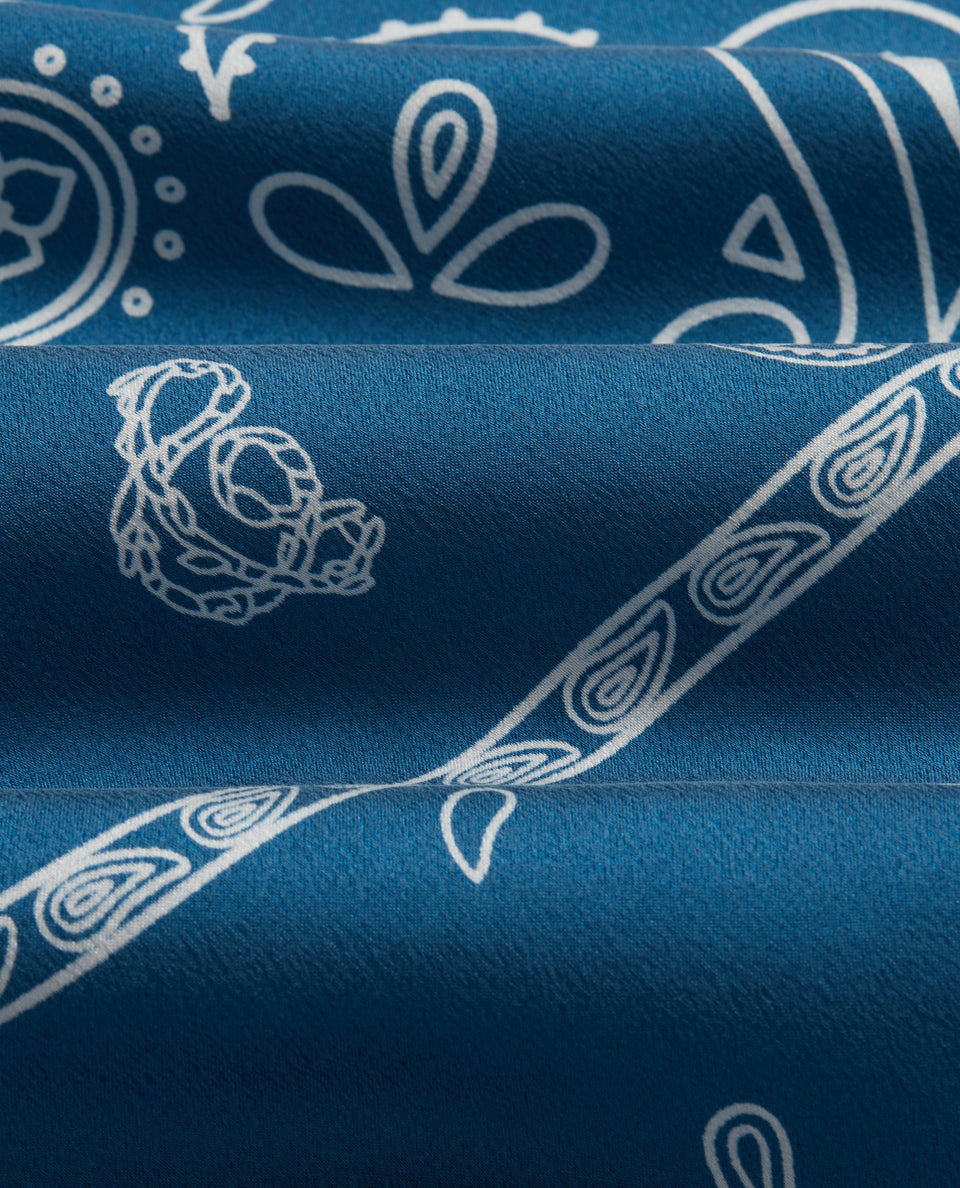Silk Bandana - Ocean Blue