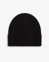 Black - Men's Cashmere Merino Ribbed Knit Beanie