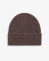 Chocolate - Men's Cashmere Merino Ribbed Knit Beanie