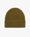 Olive - Men's Cashmere Merino Ribbed Knit Beanie