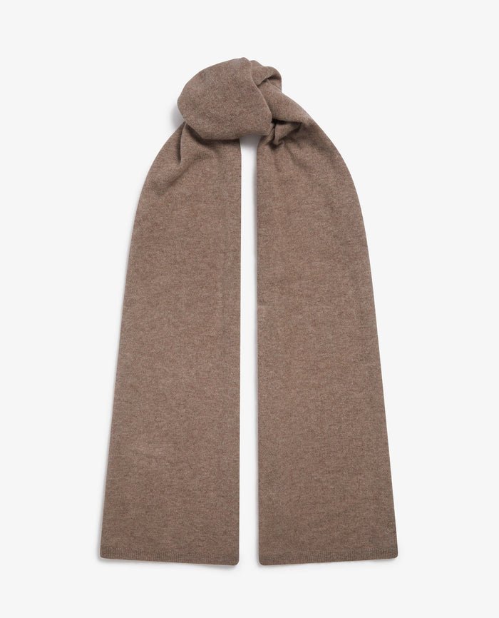 Toast - Cashmere Merino Ribbed Knit Beanie & Finest Cashmere Scarf Bundle