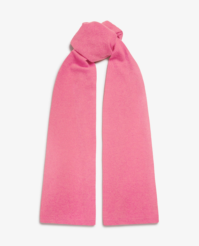 Pink - Cashmere Merino Ribbed Knit Beanie & Finest Cashmere Scarf Bundle