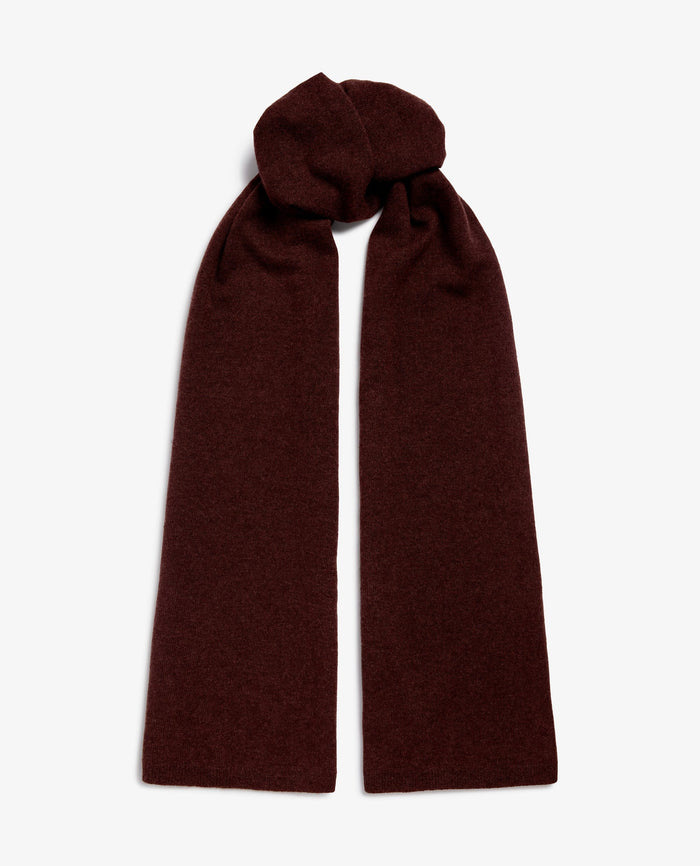 Oxblood - Cashmere Merino Ribbed Knit Beanie & Finest Cashmere Scarf Bundle