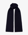 Navy - Cashmere Merino Ribbed Knit Beanie & Finest Cashmere Scarf Bundle