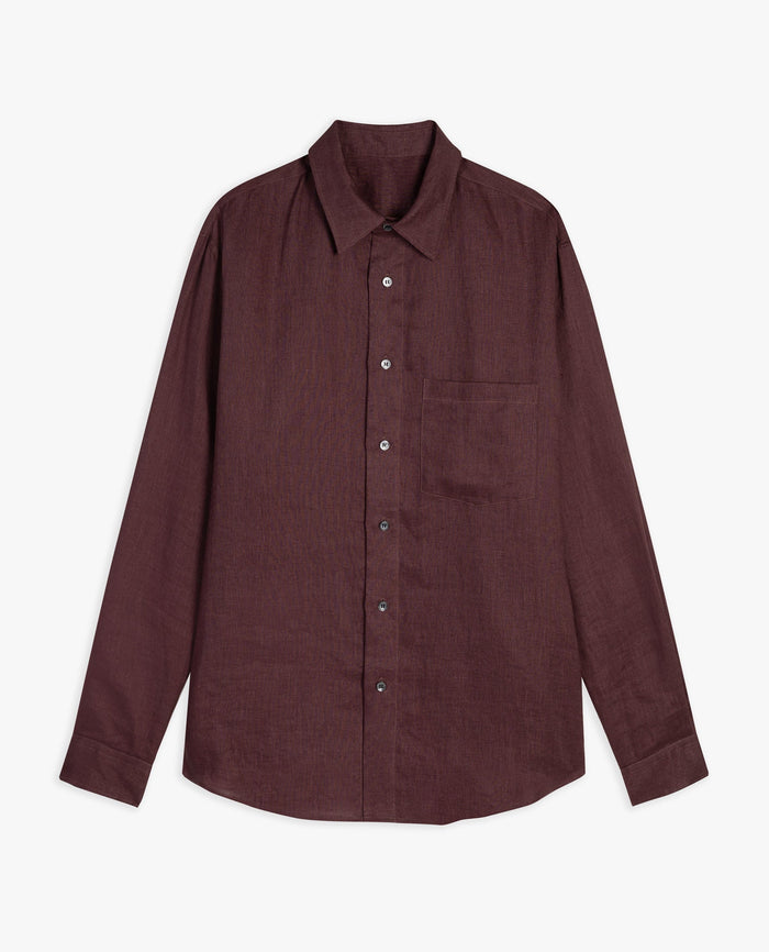 Men's Long Sleeved Organic Linen Shirt
