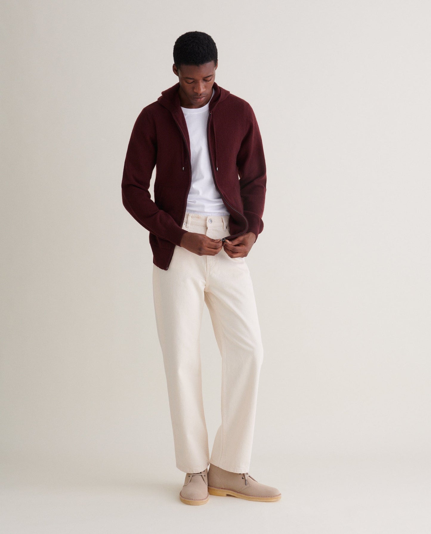 Men's Finest Cashmere Full Zip Hoodie