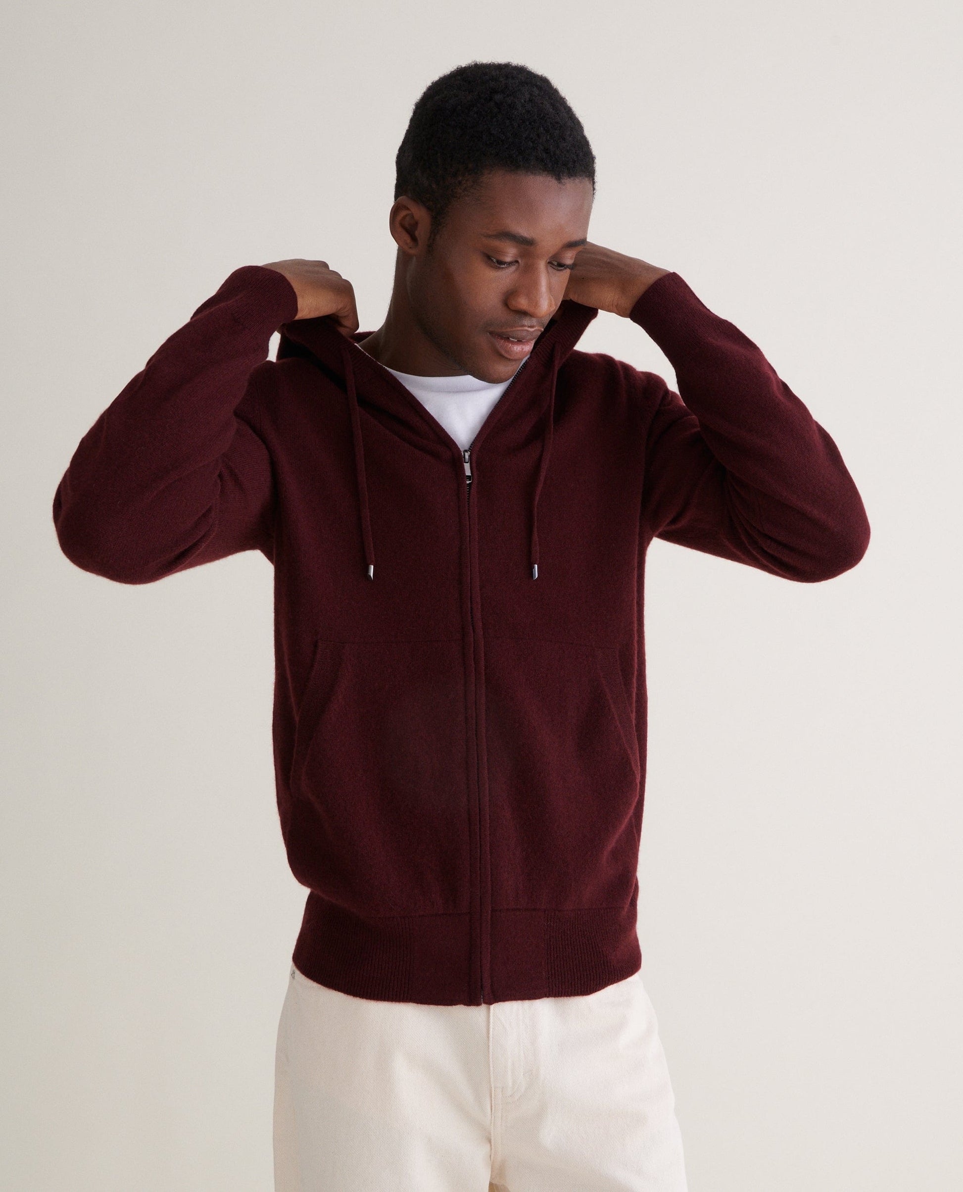Men's Finest Cashmere Full Zip Hoodie
