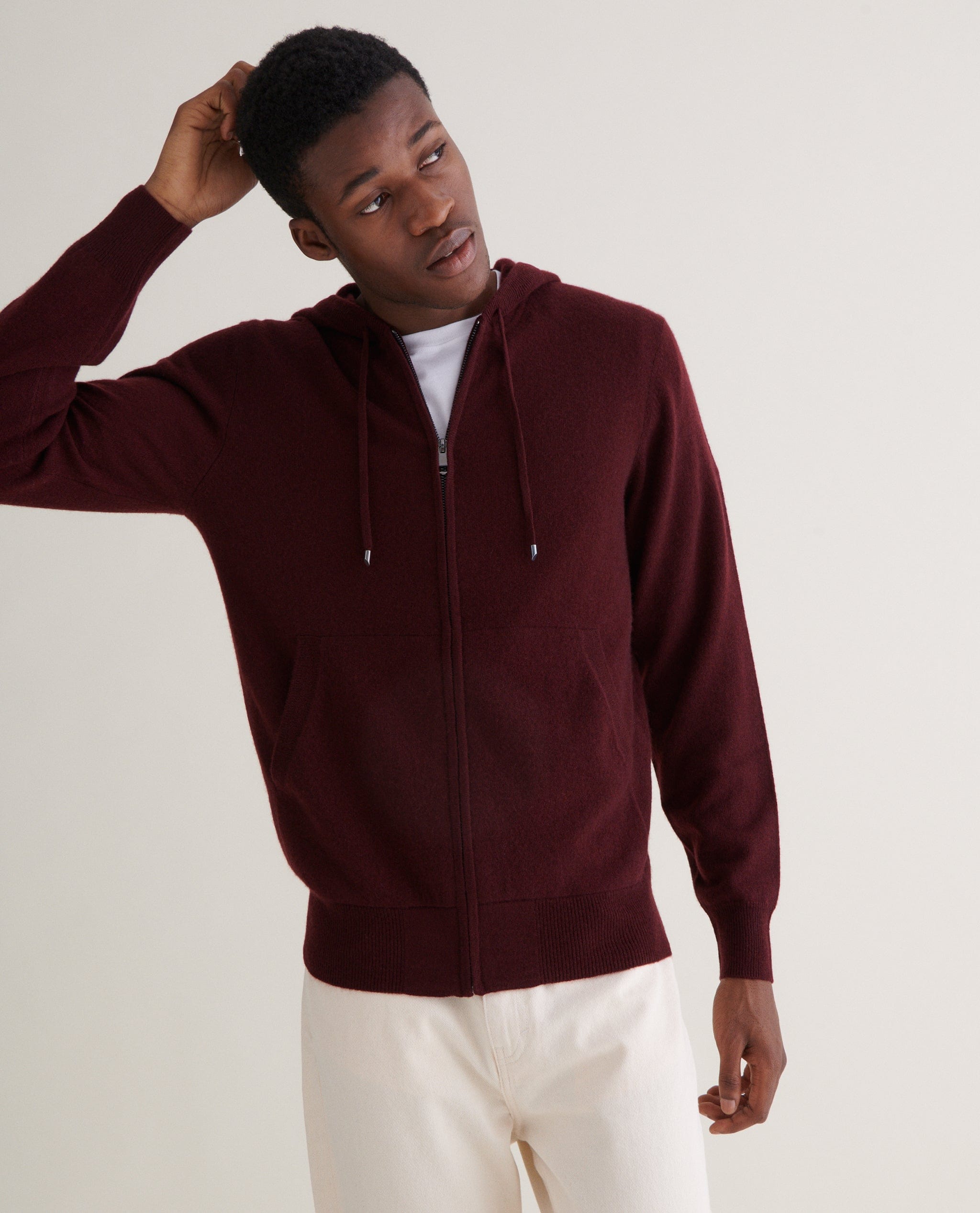 Cashmere full zip hoodie hotsell