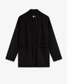 Black - Women's Cashmere Merino Belted Cardigan