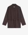 Chocolate - Women's Cashmere Merino Belted Cardigan