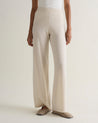 Buttermilk - Women's Finest Cashmere Wide-Leg Trousers