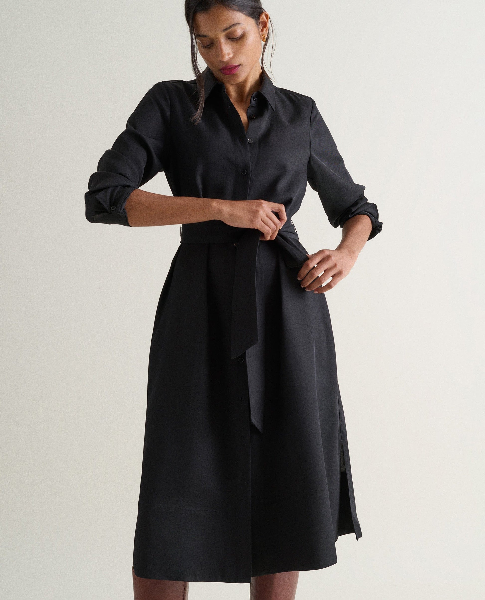 Women's NAIA™ Shirt Dress - Black