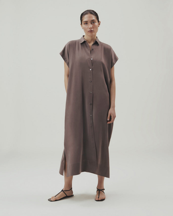 Women's Easy-Silk Shirt Dress