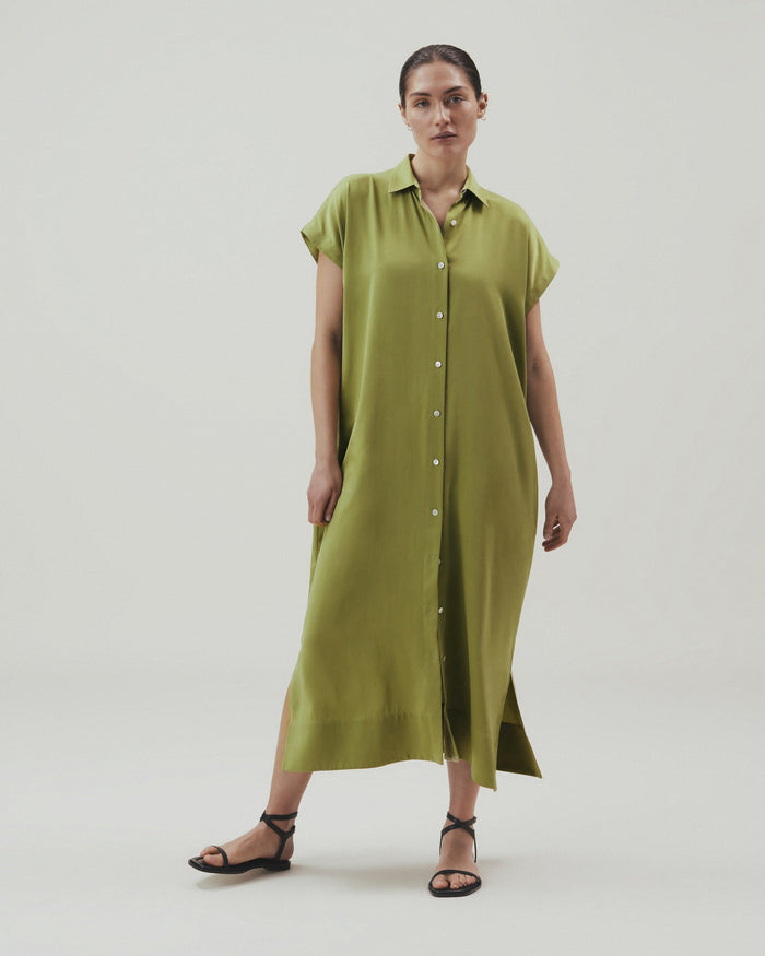 Women's Easy-Silk Shirt Dress